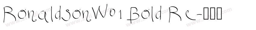 RonaldsonW01 Bold Re字体转换